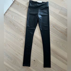 Marley Faux Leather look spandex fold over top Leggings NWT from Intermix
